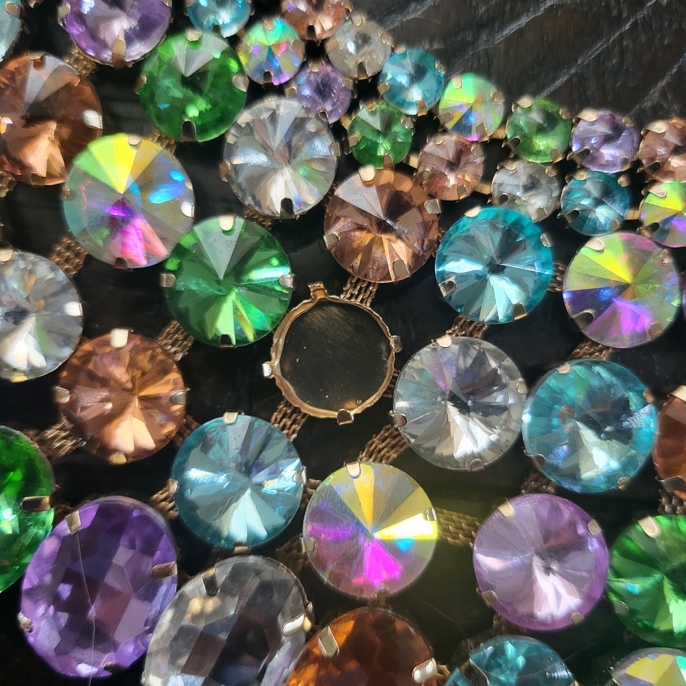 Multicolor Crystal Statement Necklace - image 3